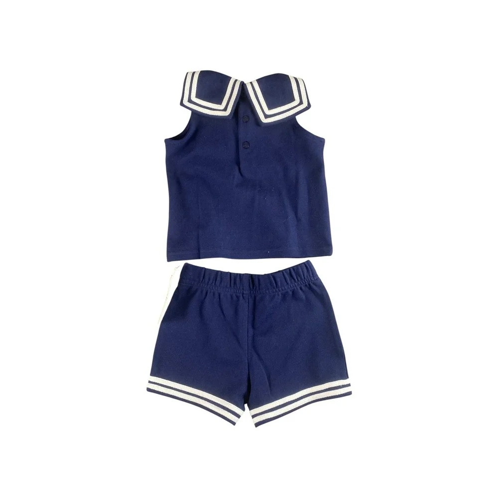NWT Polo Ralph Lauren Baby‎ Girls 9M Navy Sailor Set with Socks